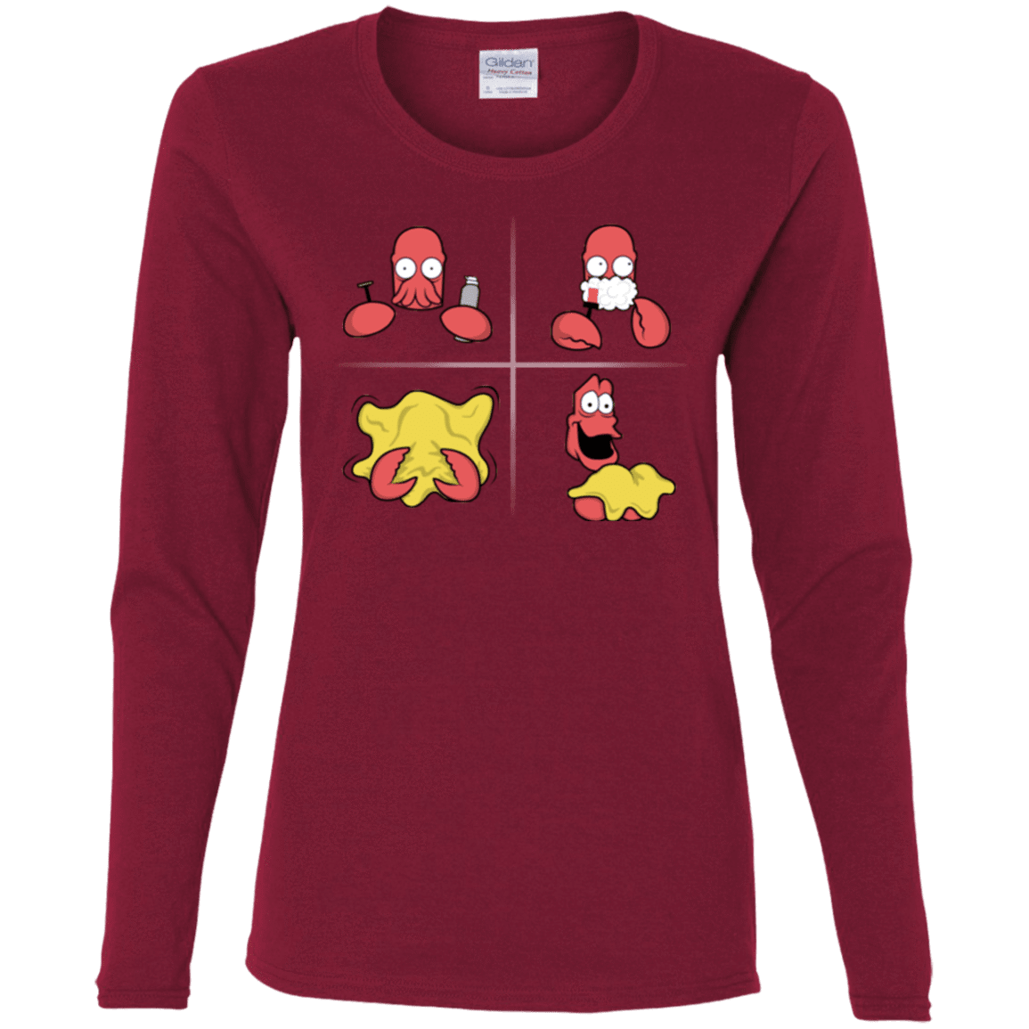 T-Shirts Cardinal / S Shaving Process Women's Long Sleeve T-Shirt