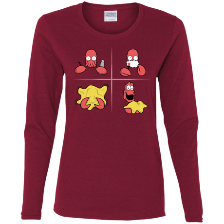 T-Shirts Cardinal / S Shaving Process Women's Long Sleeve T-Shirt