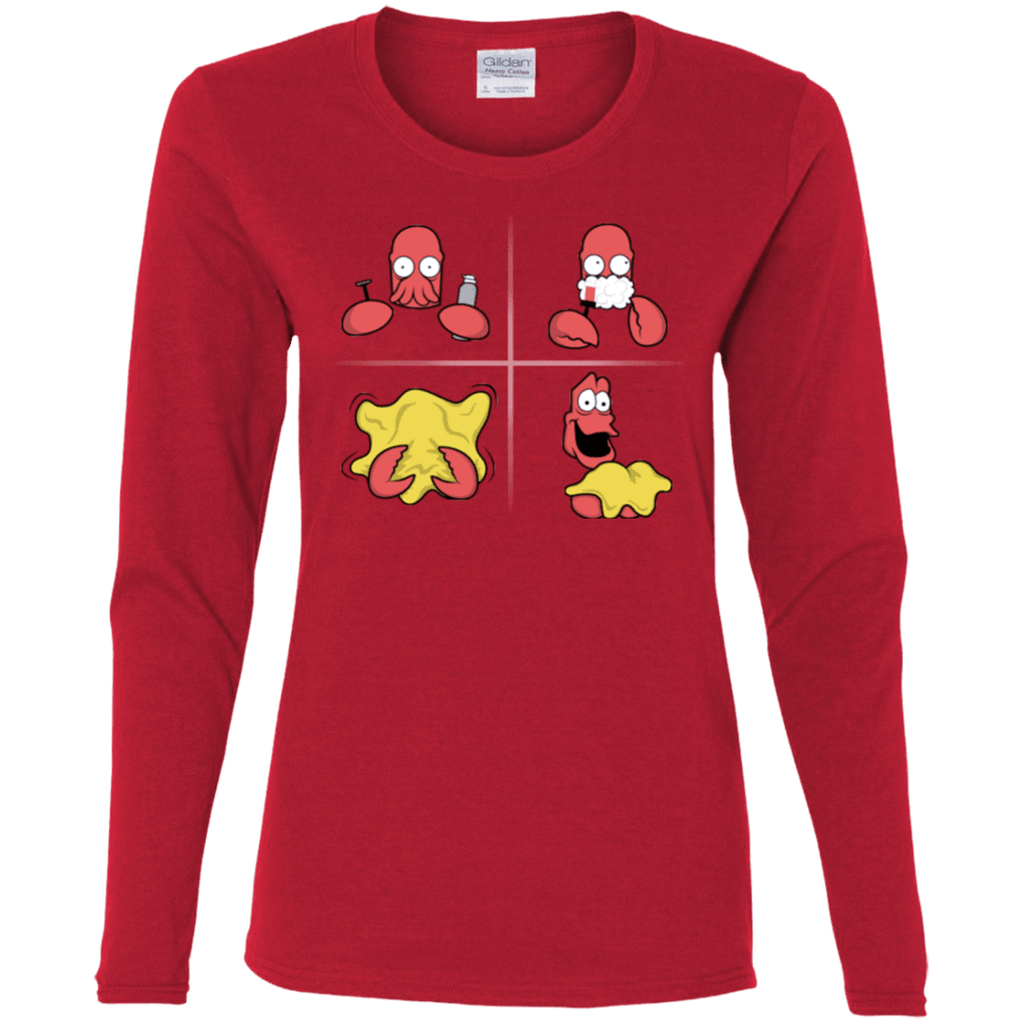 T-Shirts Red / S Shaving Process Women's Long Sleeve T-Shirt