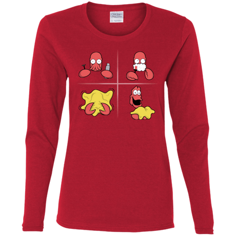 T-Shirts Red / S Shaving Process Women's Long Sleeve T-Shirt