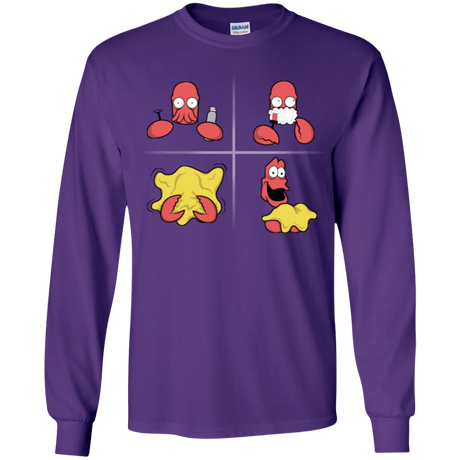 T-Shirts Purple / YS Shaving Process Youth Long Sleeve T-Shirt