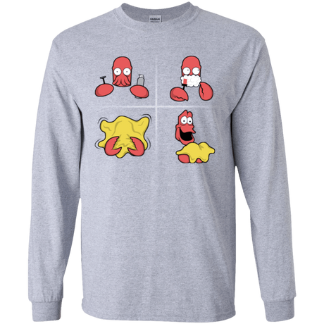 T-Shirts Sport Grey / YS Shaving Process Youth Long Sleeve T-Shirt