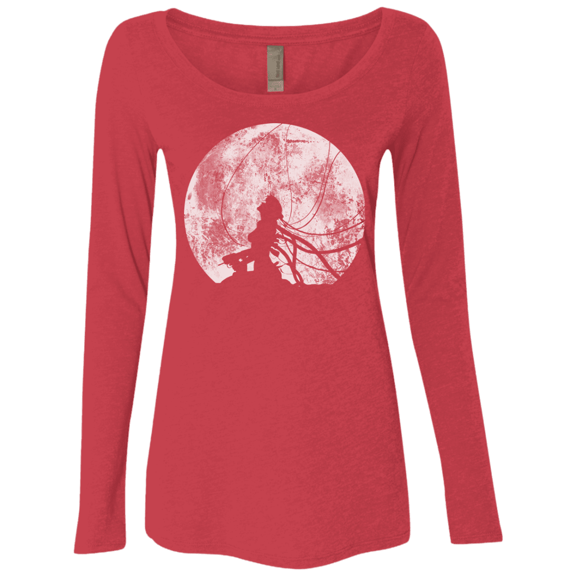 T-Shirts Vintage Red / S Shell of a Ghost Women's Triblend Long Sleeve Shirt