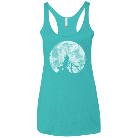T-Shirts Tahiti Blue / X-Small Shell of a Ghost Women's Triblend Racerback Tank
