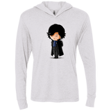 T-Shirts Heather White / X-Small Sherlock (2) Triblend Long Sleeve Hoodie Tee