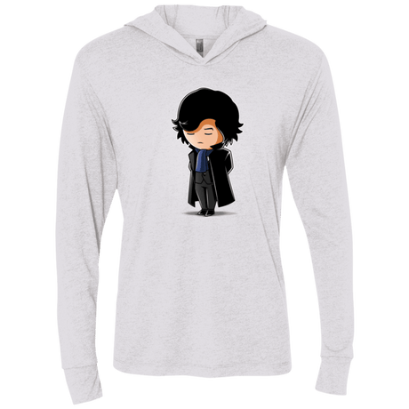 T-Shirts Heather White / X-Small Sherlock (2) Triblend Long Sleeve Hoodie Tee