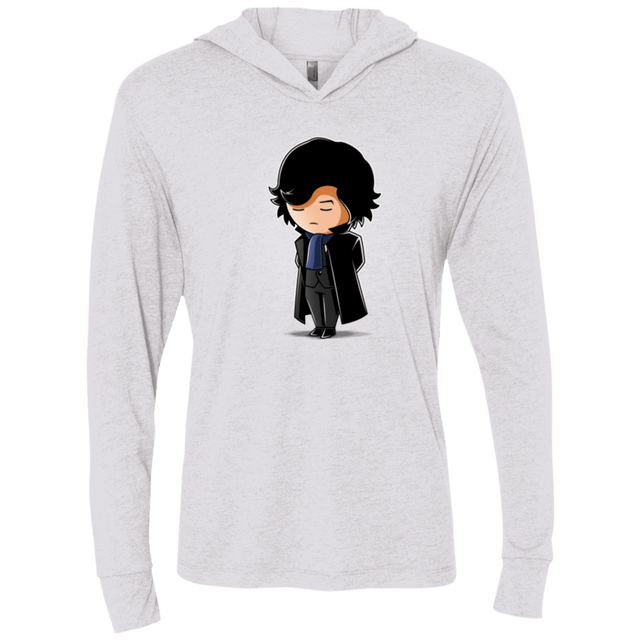 T-Shirts Heather White / X-Small Sherlock (2) Triblend Long Sleeve Hoodie Tee