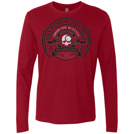 T-Shirts Cardinal / Small Sherlock Holmes Men's Premium Long Sleeve