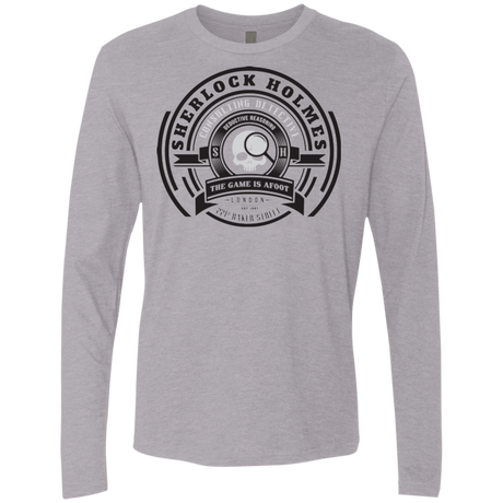 T-Shirts Heather Grey / Small Sherlock Holmes Men's Premium Long Sleeve