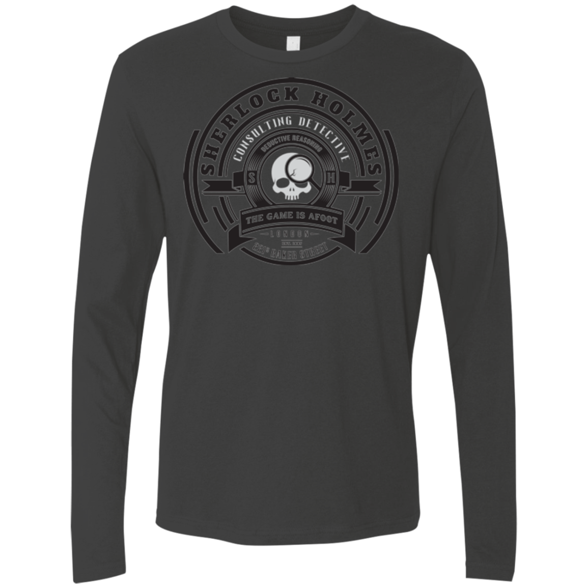 T-Shirts Heavy Metal / Small Sherlock Holmes Men's Premium Long Sleeve