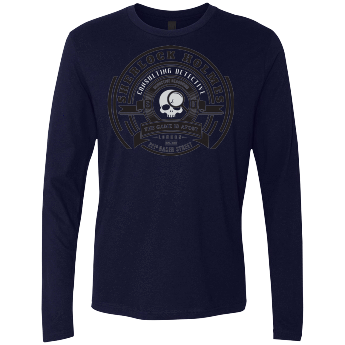 T-Shirts Midnight Navy / Small Sherlock Holmes Men's Premium Long Sleeve