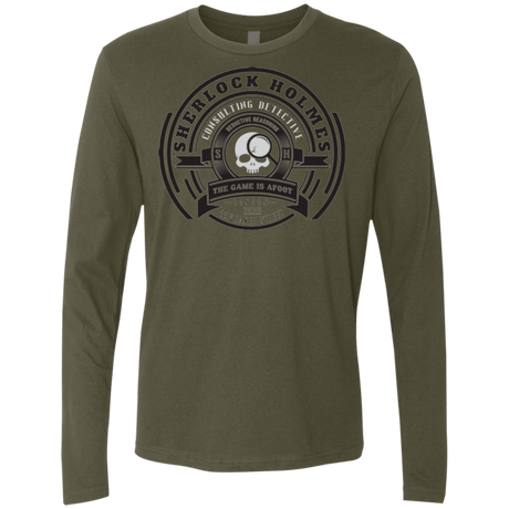T-Shirts Military Green / Small Sherlock Holmes Men's Premium Long Sleeve