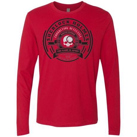 T-Shirts Red / Small Sherlock Holmes Men's Premium Long Sleeve