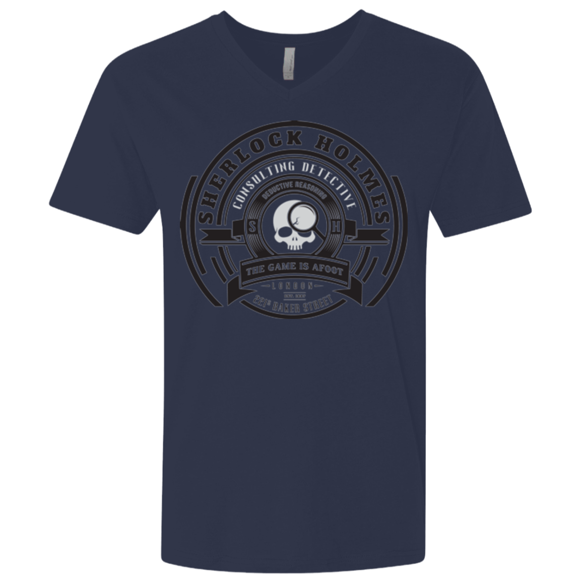 T-Shirts Midnight Navy / X-Small Sherlock Holmes Men's Premium V-Neck