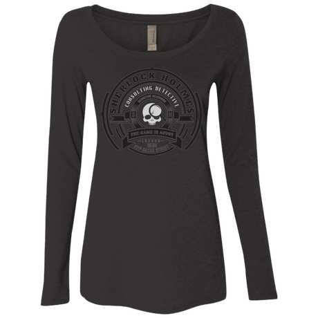 T-Shirts Vintage Black / Small Sherlock Holmes Women's Triblend Long Sleeve Shirt