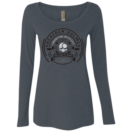 T-Shirts Vintage Navy / Small Sherlock Holmes Women's Triblend Long Sleeve Shirt