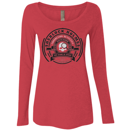 T-Shirts Vintage Red / Small Sherlock Holmes Women's Triblend Long Sleeve Shirt