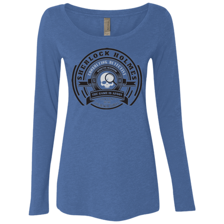 T-Shirts Vintage Royal / Small Sherlock Holmes Women's Triblend Long Sleeve Shirt