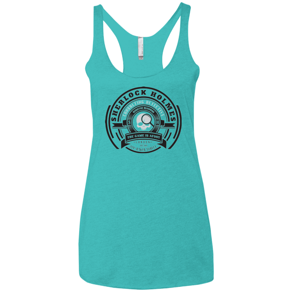T-Shirts Tahiti Blue / X-Small Sherlock Holmes Women's Triblend Racerback Tank