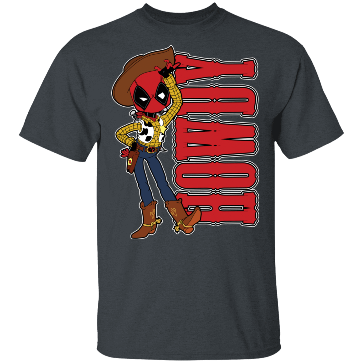 T-Shirts Dark Heather / S Sherrif Deadpool T-Shirt