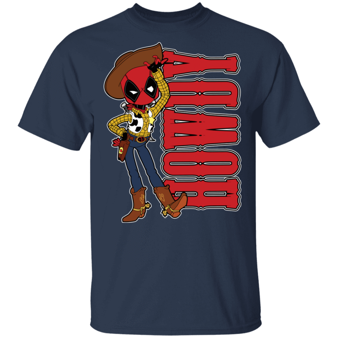 T-Shirts Navy / S Sherrif Deadpool T-Shirt