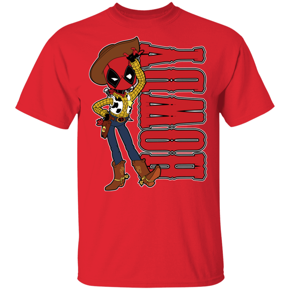 T-Shirts Red / S Sherrif Deadpool T-Shirt