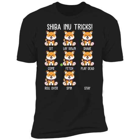 T-Shirts Black / X-Small Shiba Inu Tricks Men's Premium T-Shirt