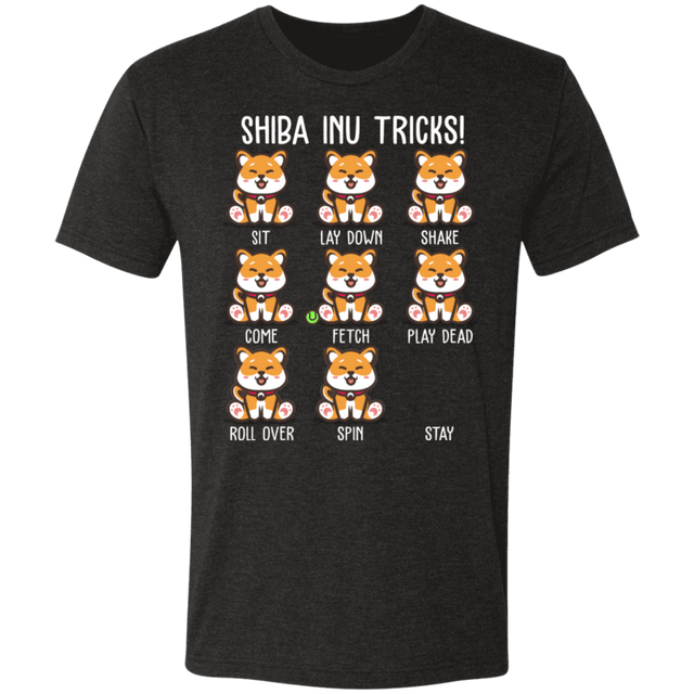 T-Shirts Vintage Black / S Shiba Inu Tricks Men's Triblend T-Shirt
