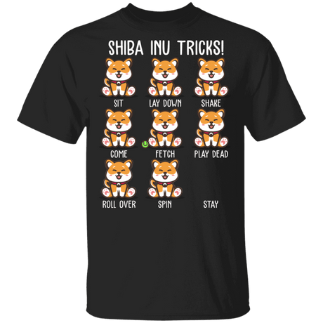 T-Shirts Black / S Shiba Inu Tricks T-Shirt