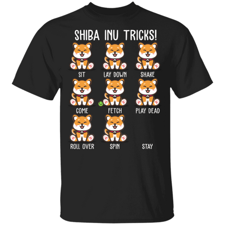 T-Shirts Black / YXS Shiba Inu Tricks Youth T-Shirt