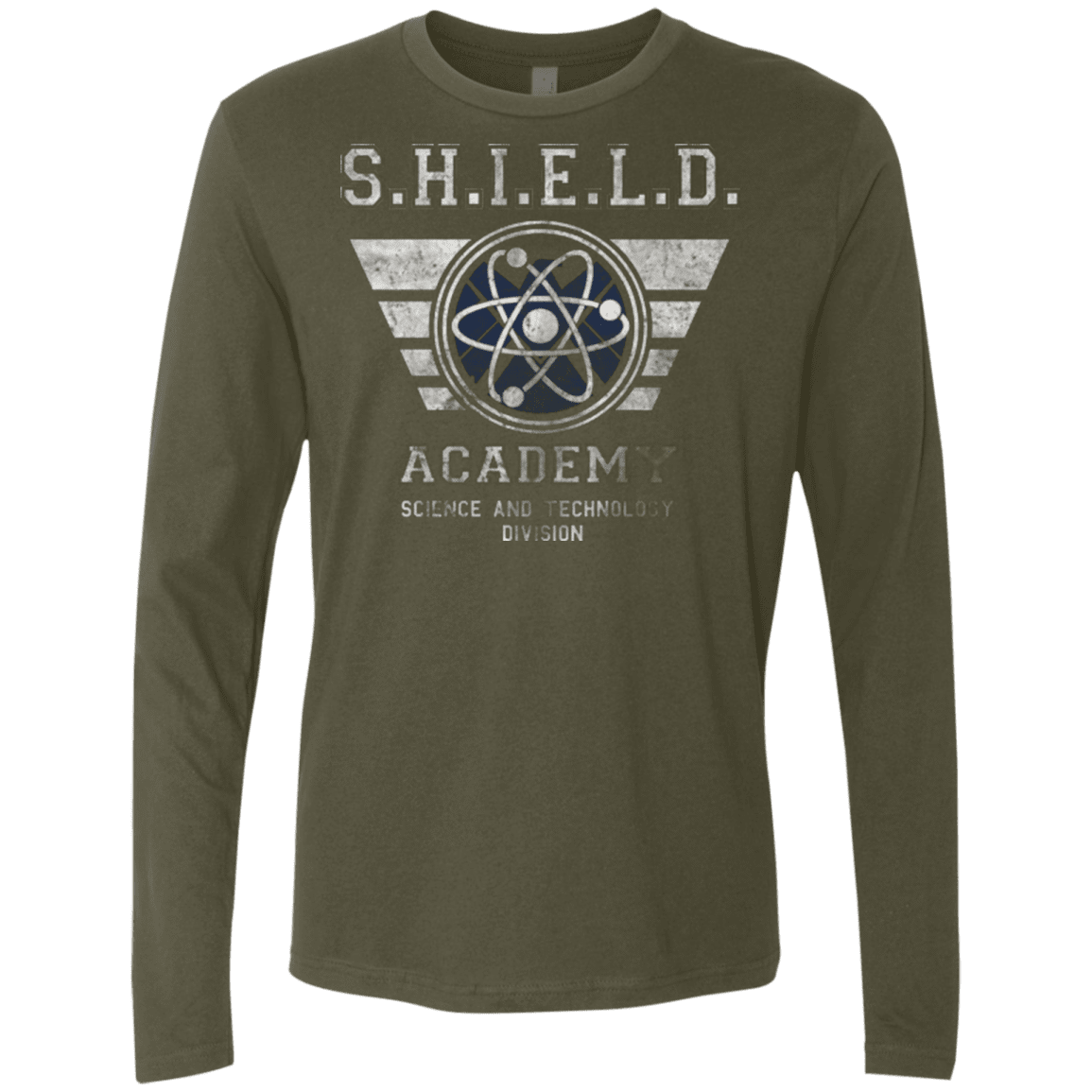 T-Shirts Military Green / Small Shield Academy Men's Premium Long Sleeve