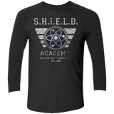 T-Shirts Vintage Black/Vintage Black / X-Small Shield Academy Men's Triblend 3/4 Sleeve