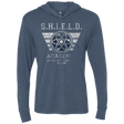 T-Shirts Indigo / X-Small Shield Academy Triblend Long Sleeve Hoodie Tee