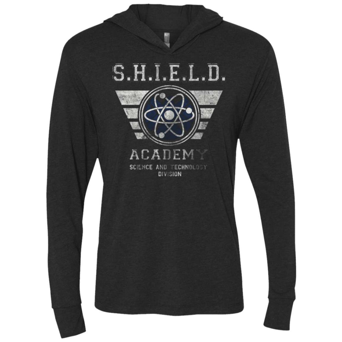 T-Shirts Vintage Black / X-Small Shield Academy Triblend Long Sleeve Hoodie Tee