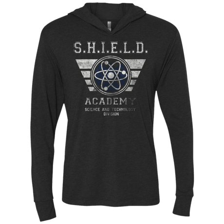 T-Shirts Vintage Black / X-Small Shield Academy Triblend Long Sleeve Hoodie Tee