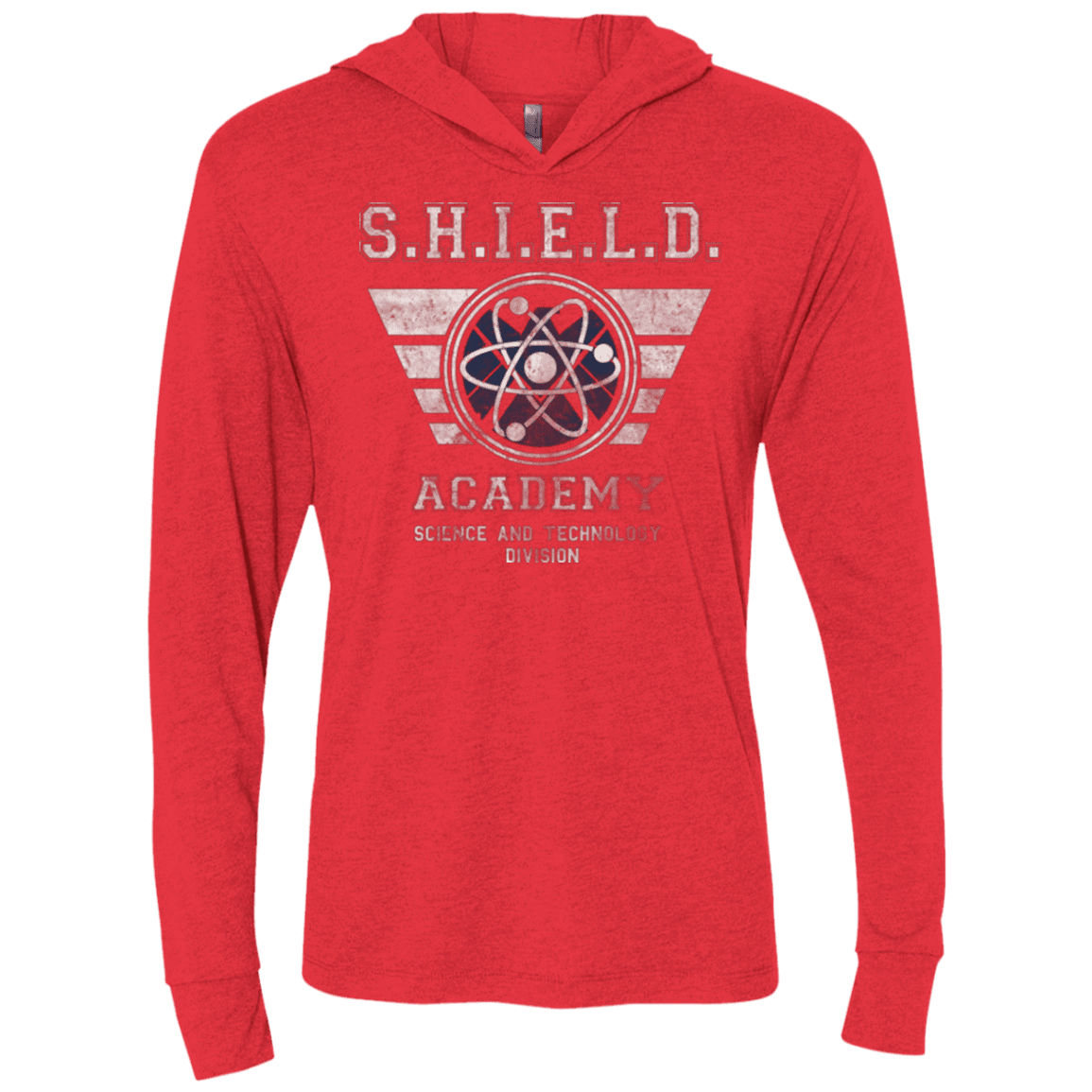 T-Shirts Vintage Red / X-Small Shield Academy Triblend Long Sleeve Hoodie Tee