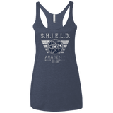 T-Shirts Vintage Navy / X-Small Shield Academy Women's Triblend Racerback Tank