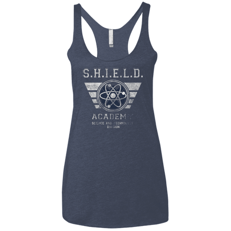T-Shirts Vintage Navy / X-Small Shield Academy Women's Triblend Racerback Tank