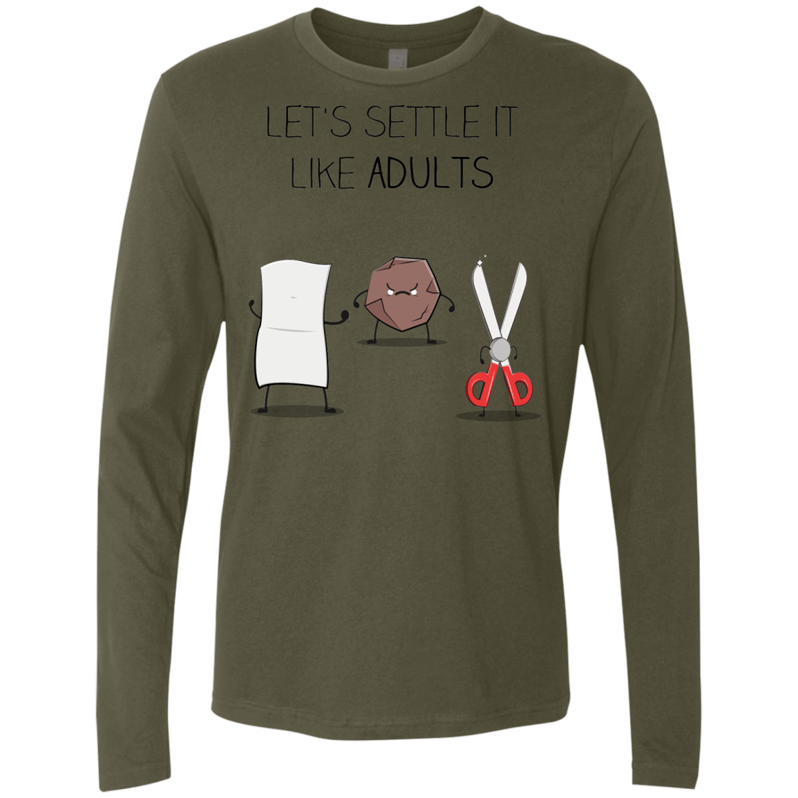 T-Shirts Military Green / Small Shifumi Men's Premium Long Sleeve