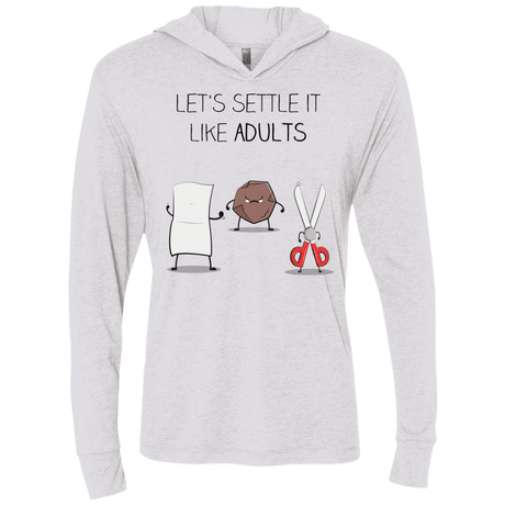 T-Shirts Heather White / X-Small Shifumi Triblend Long Sleeve Hoodie Tee