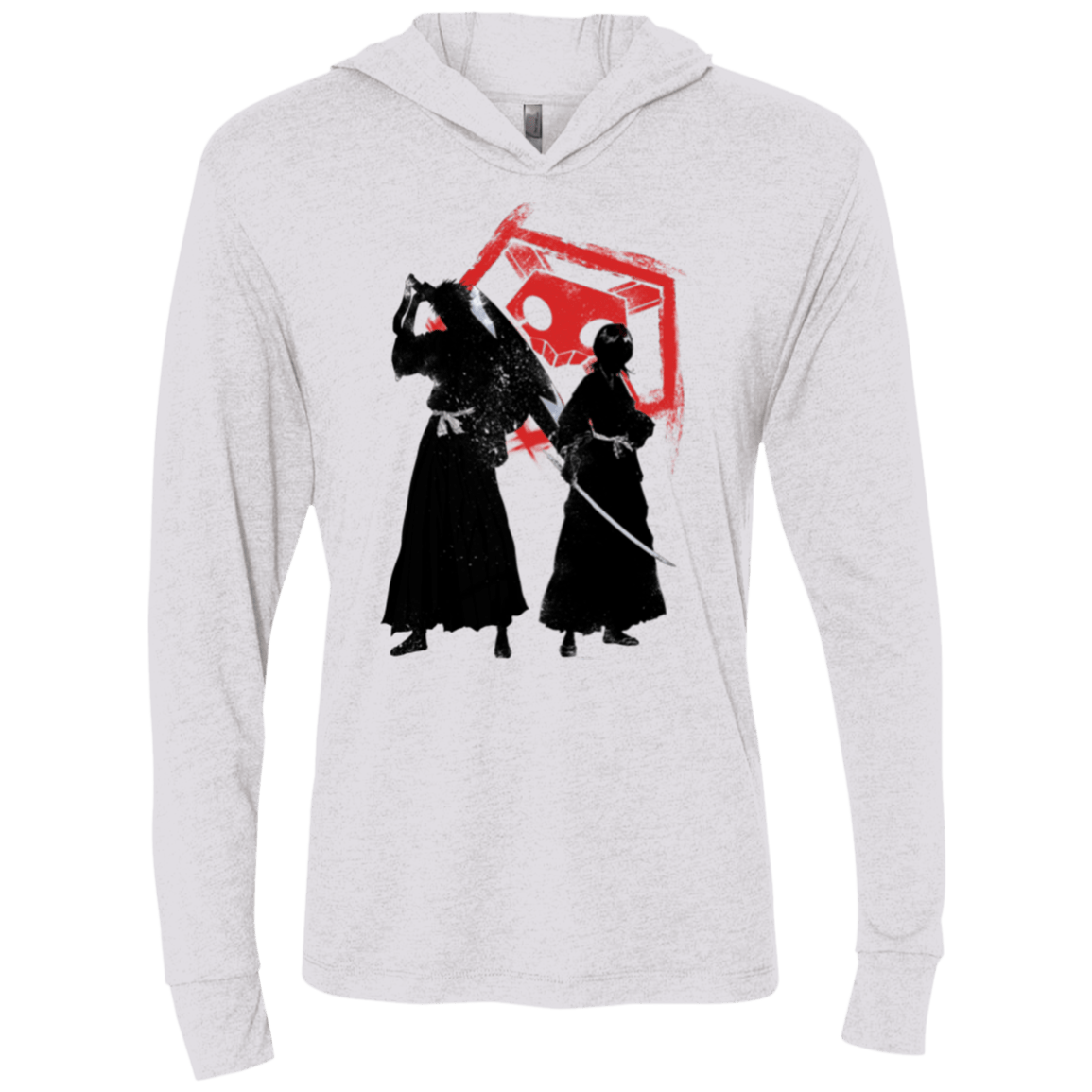 T-Shirts Heather White / X-Small Shinigami 2 Triblend Long Sleeve Hoodie Tee