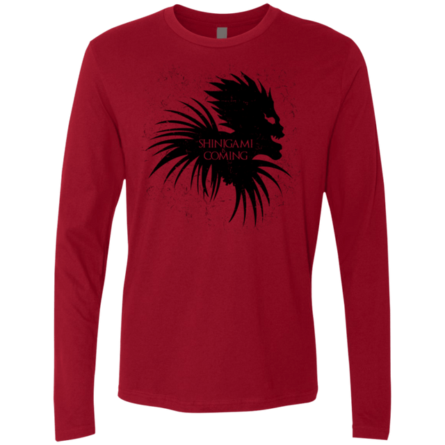 T-Shirts Cardinal / Small Shinigami Is Coming Men's Premium Long Sleeve