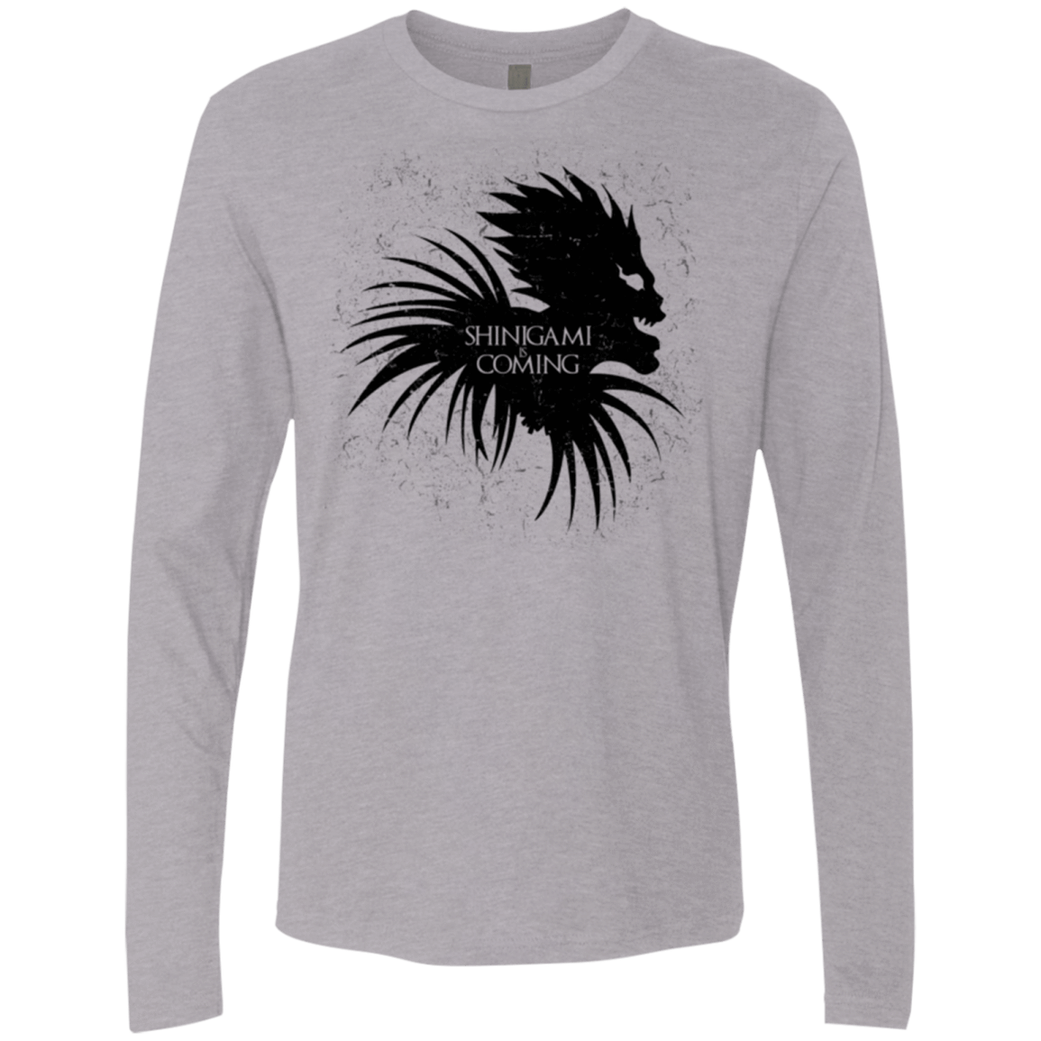 T-Shirts Heather Grey / Small Shinigami Is Coming Men's Premium Long Sleeve