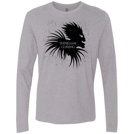 T-Shirts Heather Grey / Small Shinigami Is Coming Men's Premium Long Sleeve