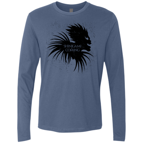 T-Shirts Indigo / Small Shinigami Is Coming Men's Premium Long Sleeve