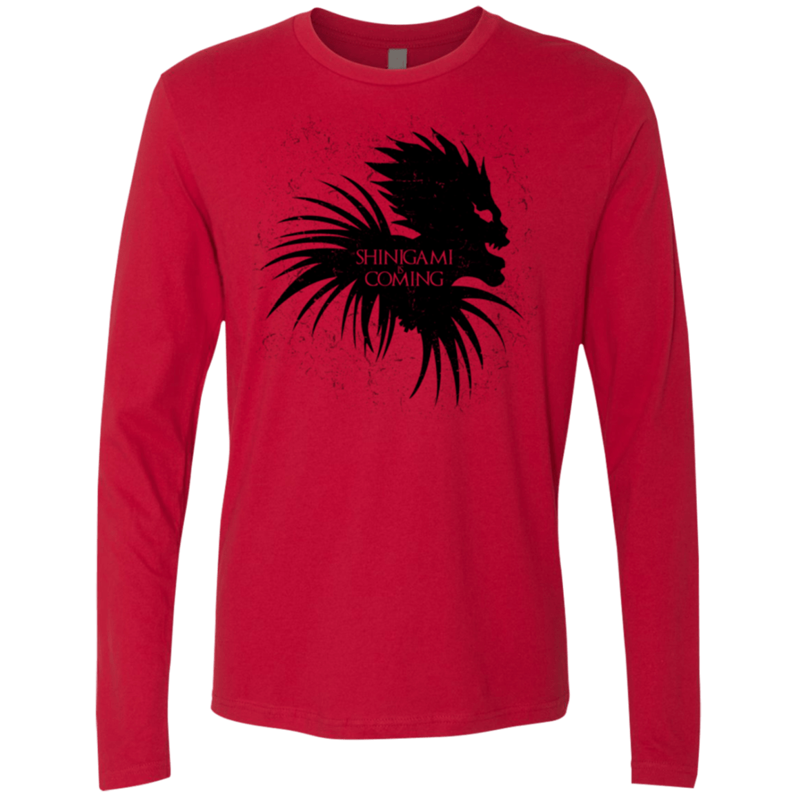 T-Shirts Red / Small Shinigami Is Coming Men's Premium Long Sleeve