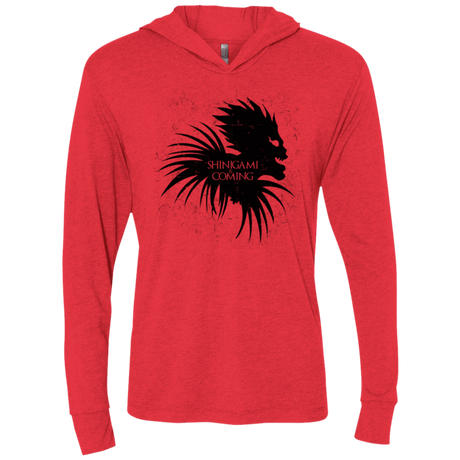 T-Shirts Vintage Red / X-Small Shinigami Is Coming Triblend Long Sleeve Hoodie Tee