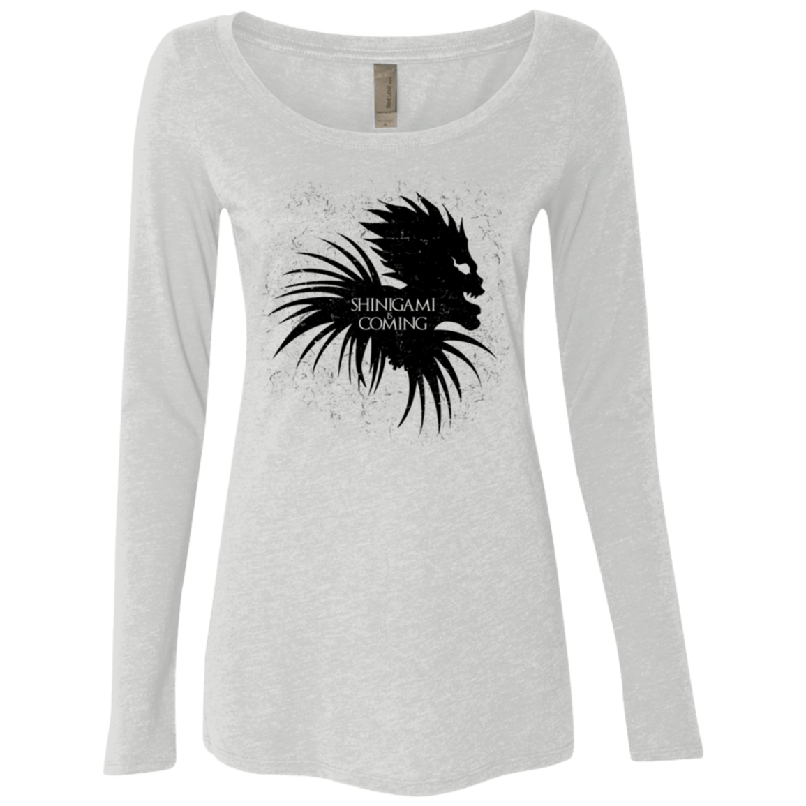 T-Shirts Heather White / Small Shinigami Is Coming Women's Triblend Long Sleeve Shirt