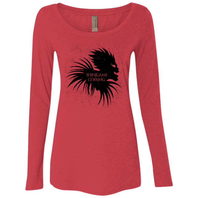 T-Shirts Vintage Red / Small Shinigami Is Coming Women's Triblend Long Sleeve Shirt