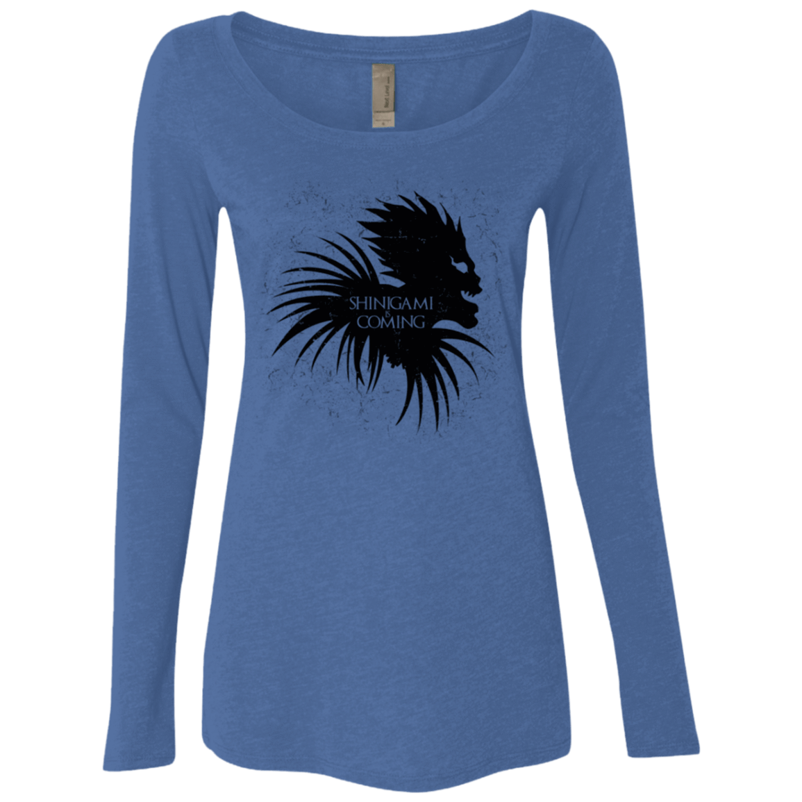 T-Shirts Vintage Royal / Small Shinigami Is Coming Women's Triblend Long Sleeve Shirt